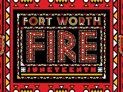 Juneteenth Banner brand and identity firefighter graphic design juneteenth