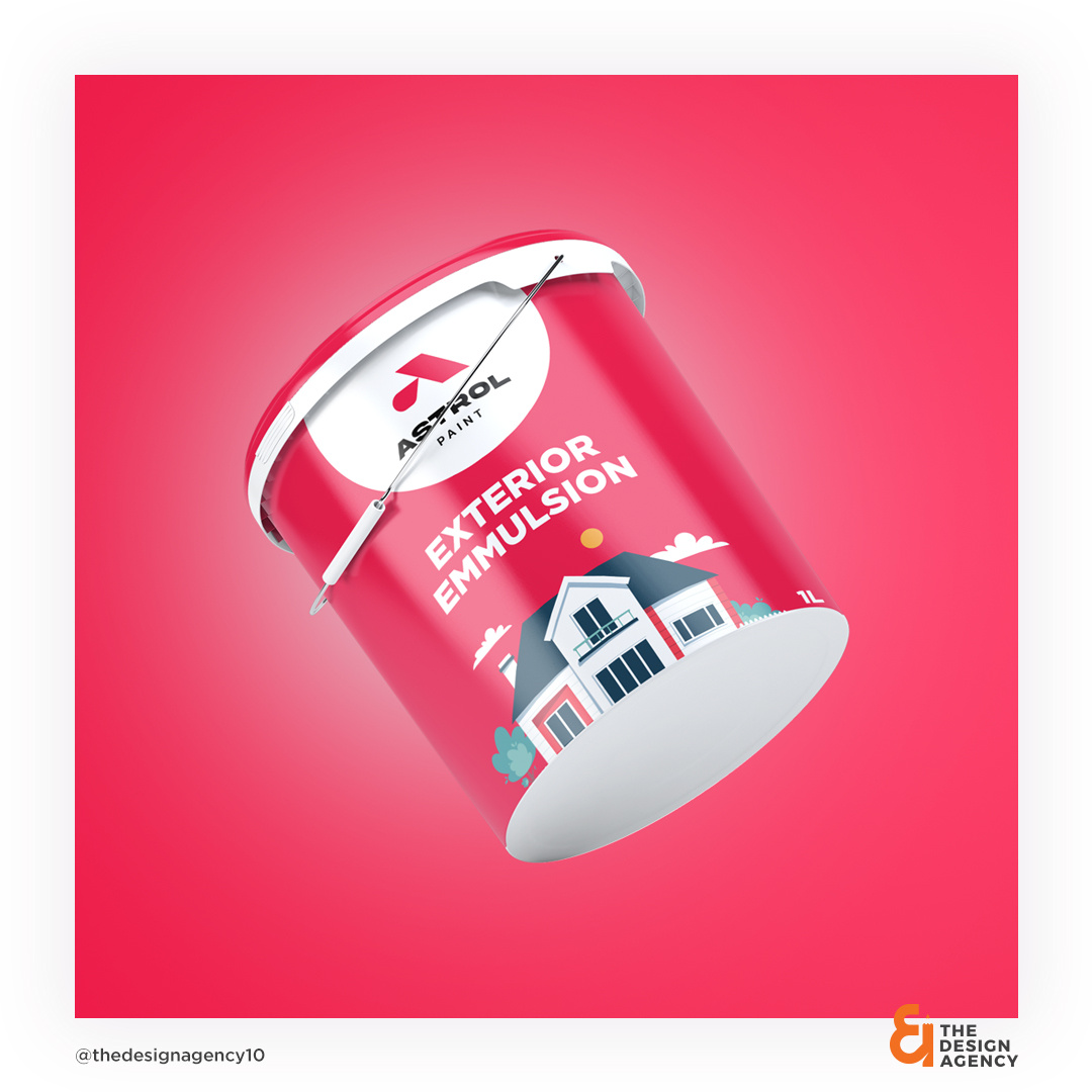Astrol Paint Packaging Design brand branding bucket design design designer freelancer graphic design logo packaging packaging design paint bucket design product product design putty
