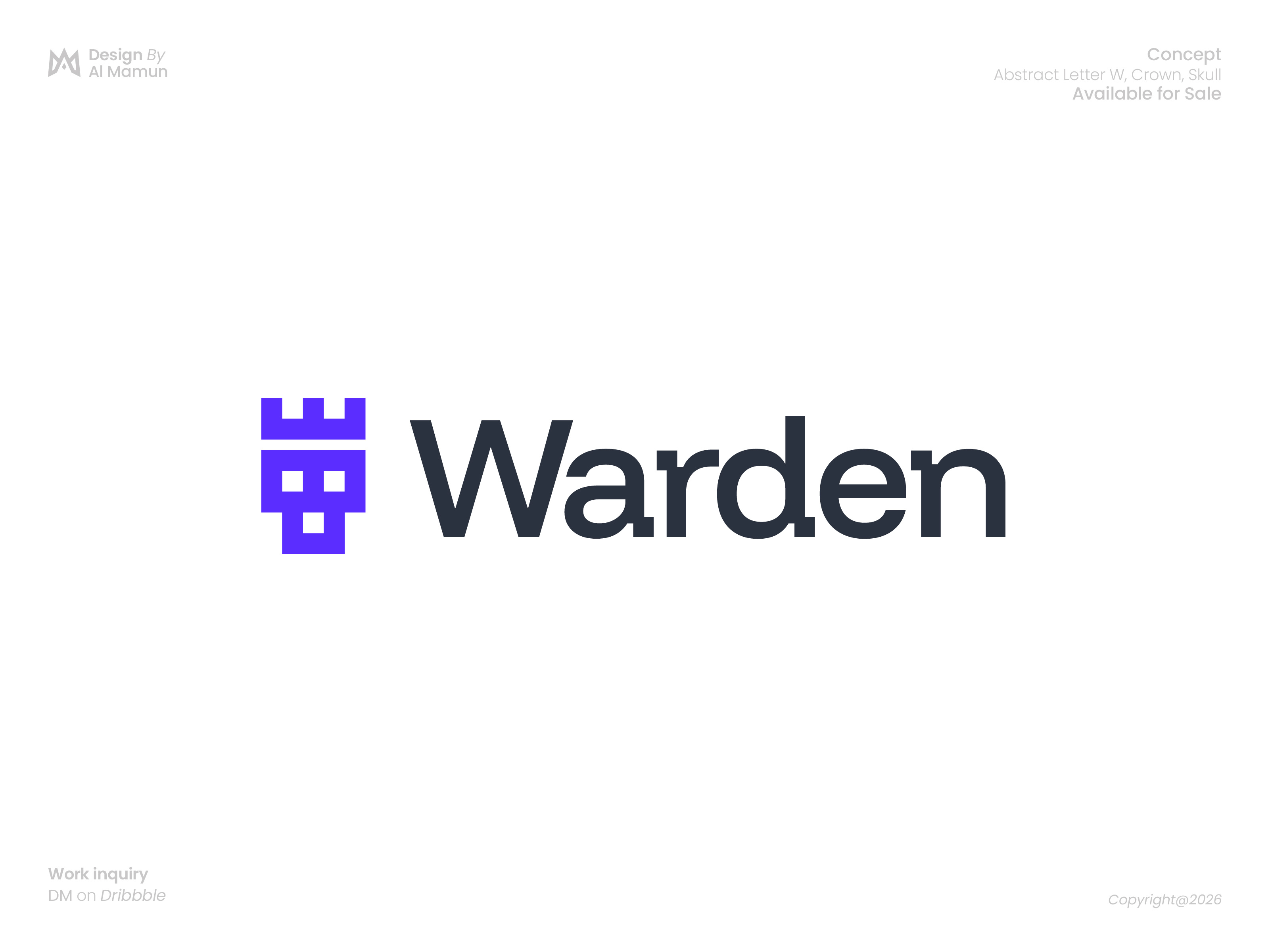 Warden — Crown Skull W Logo | Gaming, Esports & Tech Branding abstractlogo branding darklogo esportslogo futuristiclogo gaminglogo geometriclogo lettermark logo logo design logodesign logomark minimallogo modern logo modernlogo monogramlogo techbranding wlogo