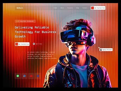 Technology & IT Solutions Services 3d agency animation branding business colorful graphic design hero section illustration it solution landing page latest logo motion graphics newest technology trending trendy typography website