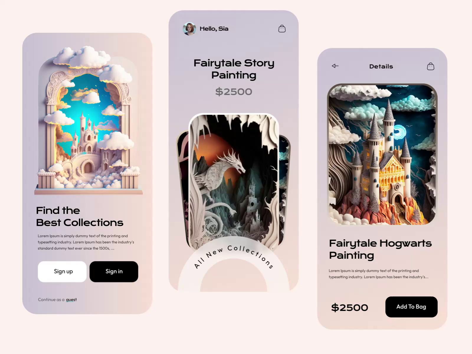 3D Art and Painting App by Master Creationz Global UI UX
