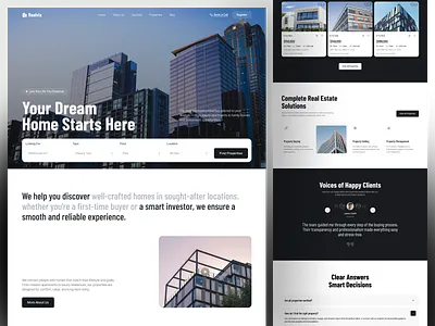 Real Estate Website Design design landing page real estate real estate website design topnotch studio ui web web design web designer website design