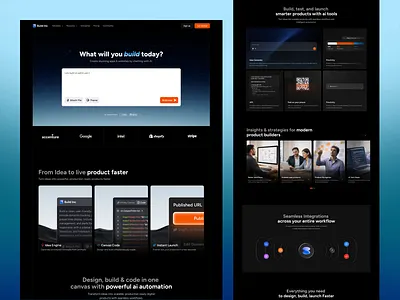 Build Inc - AI Website Builder Platform ai chat ai code ai landing page ai product ai saas app builder artificial intelligence code intelligence design developer assistant generative ai gpt no code product website saas saas landing page user interface vibecode web design website