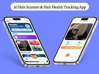 AI Hair Scanner & Hair Health Tracking App ai app app design app template artificial intelligence beauty app chat bot clean ui expo gemini ai hair care health app mobile app mobile design react native scanner typescript ui ui kit user interface ux