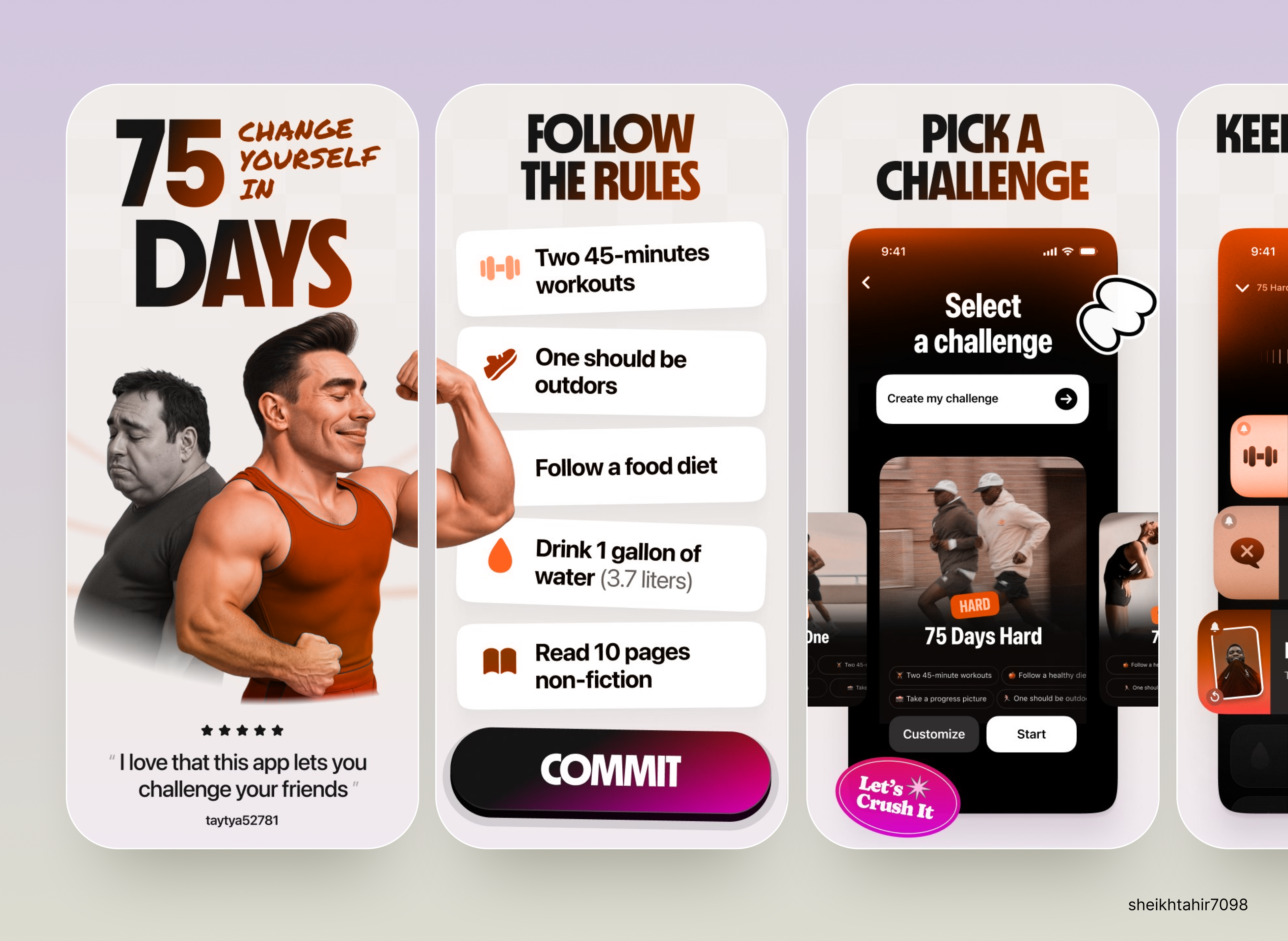 Example of App Screenshot Design