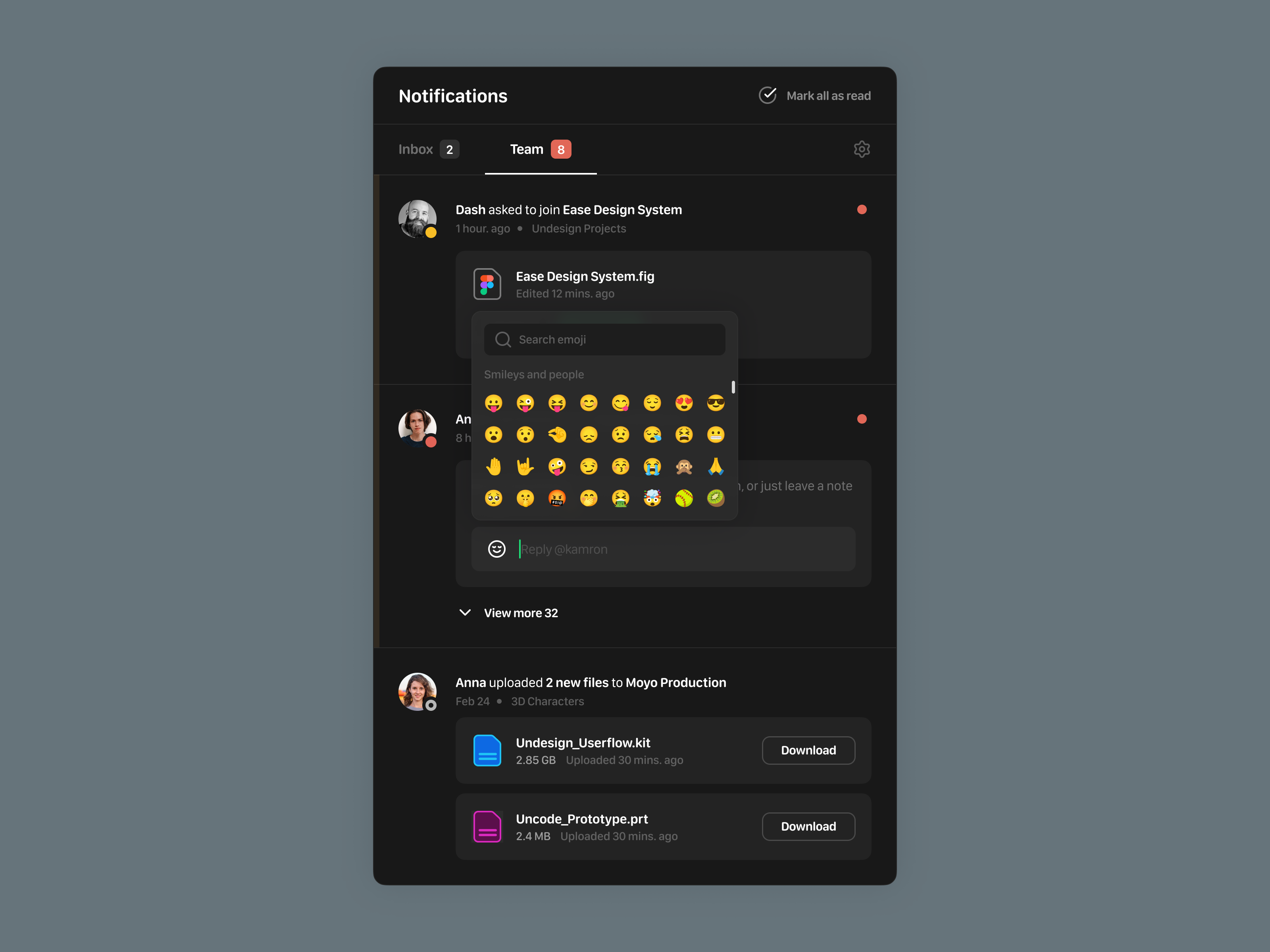 Notification Dark Modal by Tran Mau Tri Tam for UI8 on Dribbble