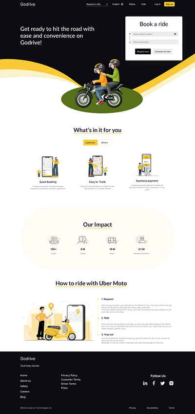 Godrive- online bike ride booking site inspiration onlinebikebookingsite product design ui user interface web webdesign