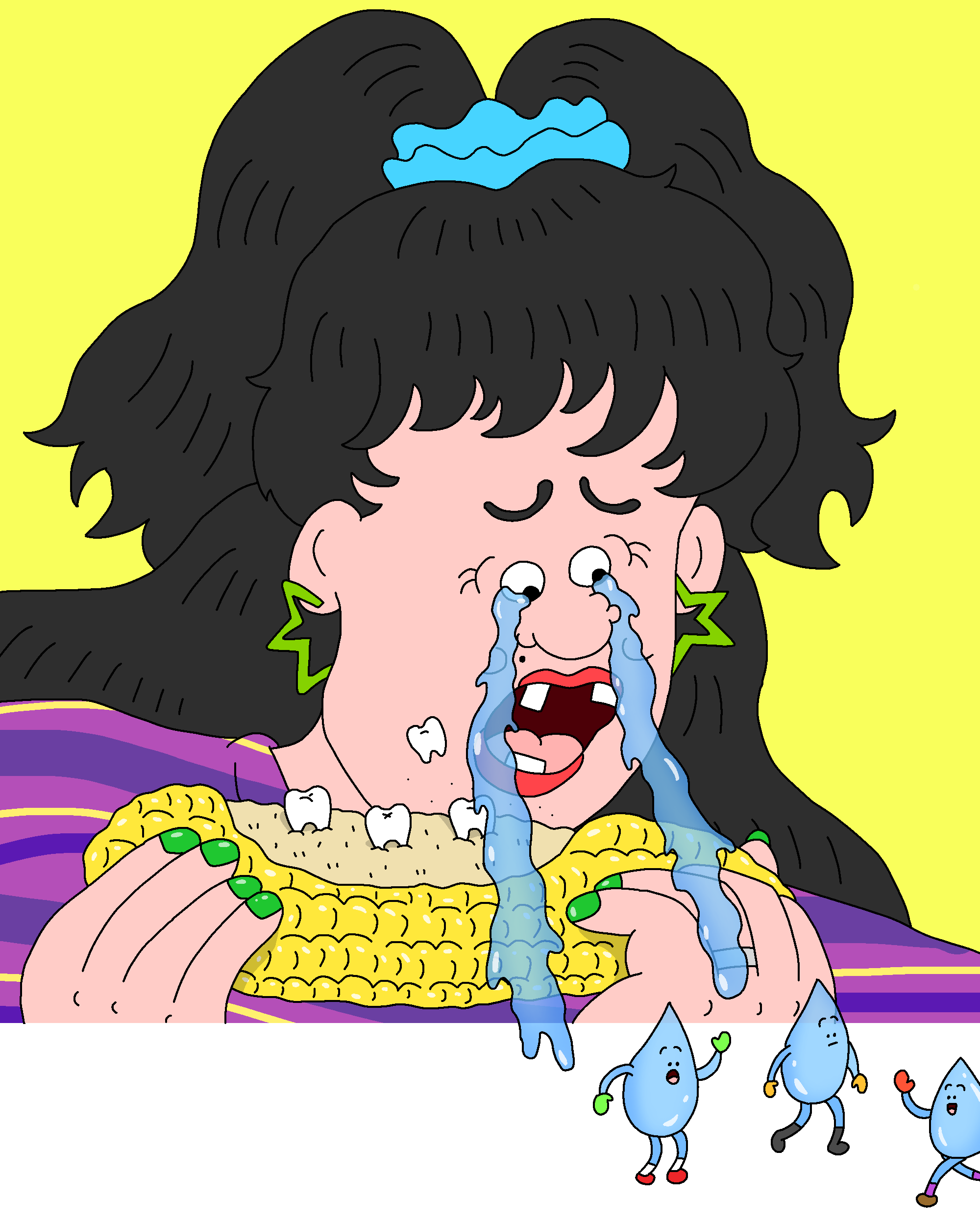 be afraid of breaking one's teeth when eating corn
