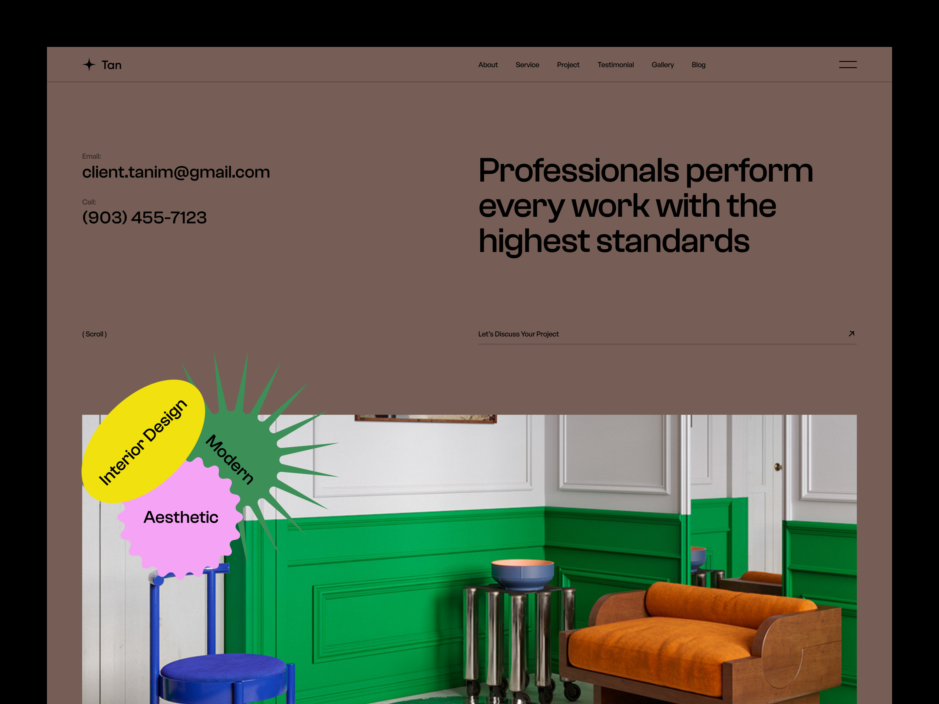 Interior design agency - Web header agency branding decor design grid header home interior design interior design agency interiors landing page member minimal modern organization tanim team ui ux web website