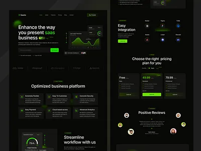 Saasta — SaaS Website Design b2b darkmode landingpage productdesign saas uidesign webdesign websitedesign