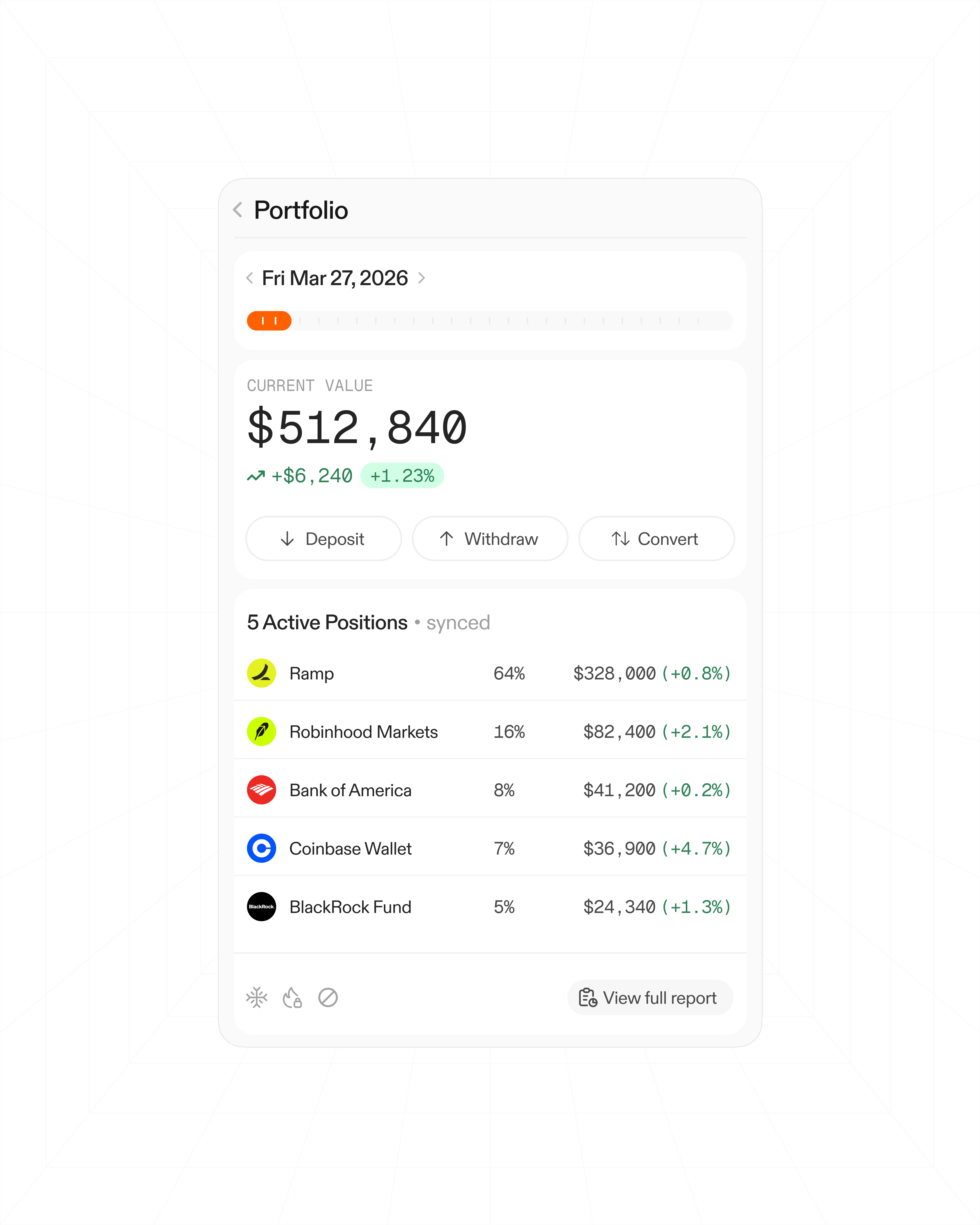 Portfolio Component clean clean component design component design fintech component minimal portfolio component startup tech ui ui design