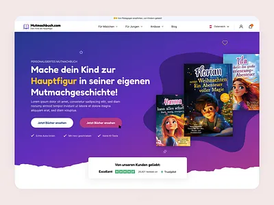 Mutmachbuch - E-commerce Landing Page UI branding children clean ui consumer conversion ecommerce figma figma design framer landing page landing page design landing page ui ux product design shopify ui design ui ux design web design webflow