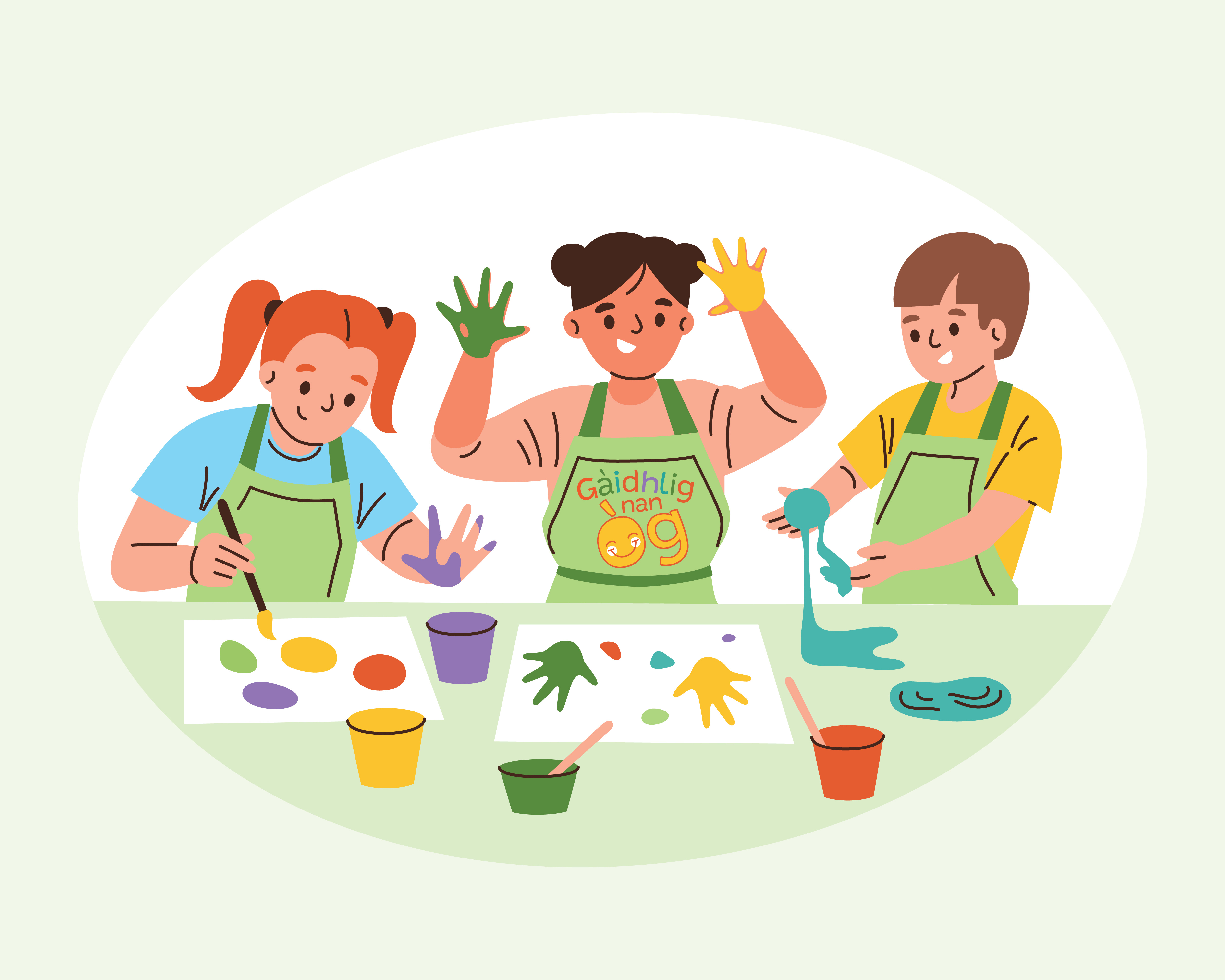 Kids Learning Gaelic — Storlann Educational Charity character charity children design education educational flat gaelic illustration kids language learning nonprofit scene school scotland scottish vector web