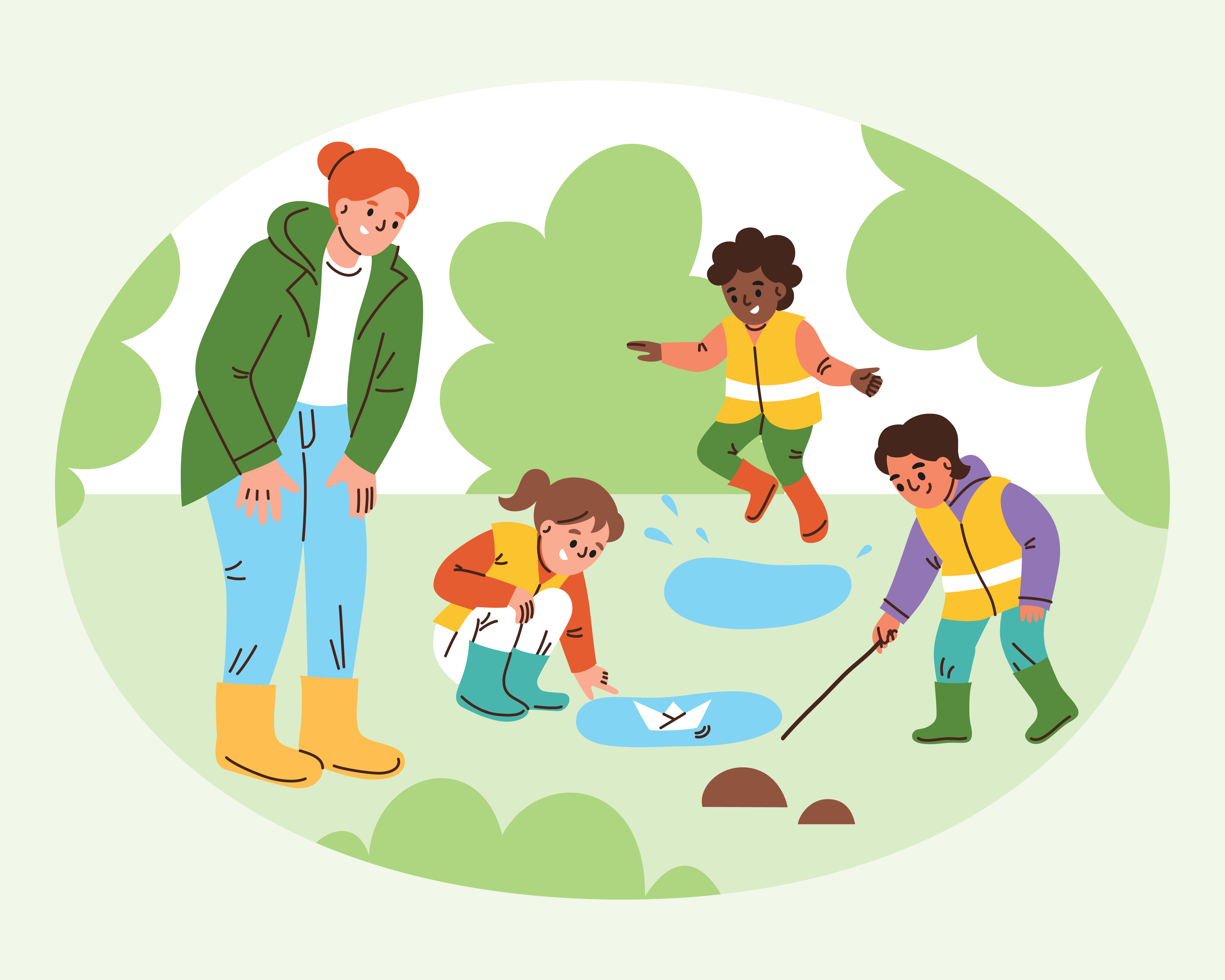 Kids Learning Gaelic — Storlann Educational Charity character charity children design education educational flat gaelic illustration kids language learning nonprofit scene school scotland scottish vector web