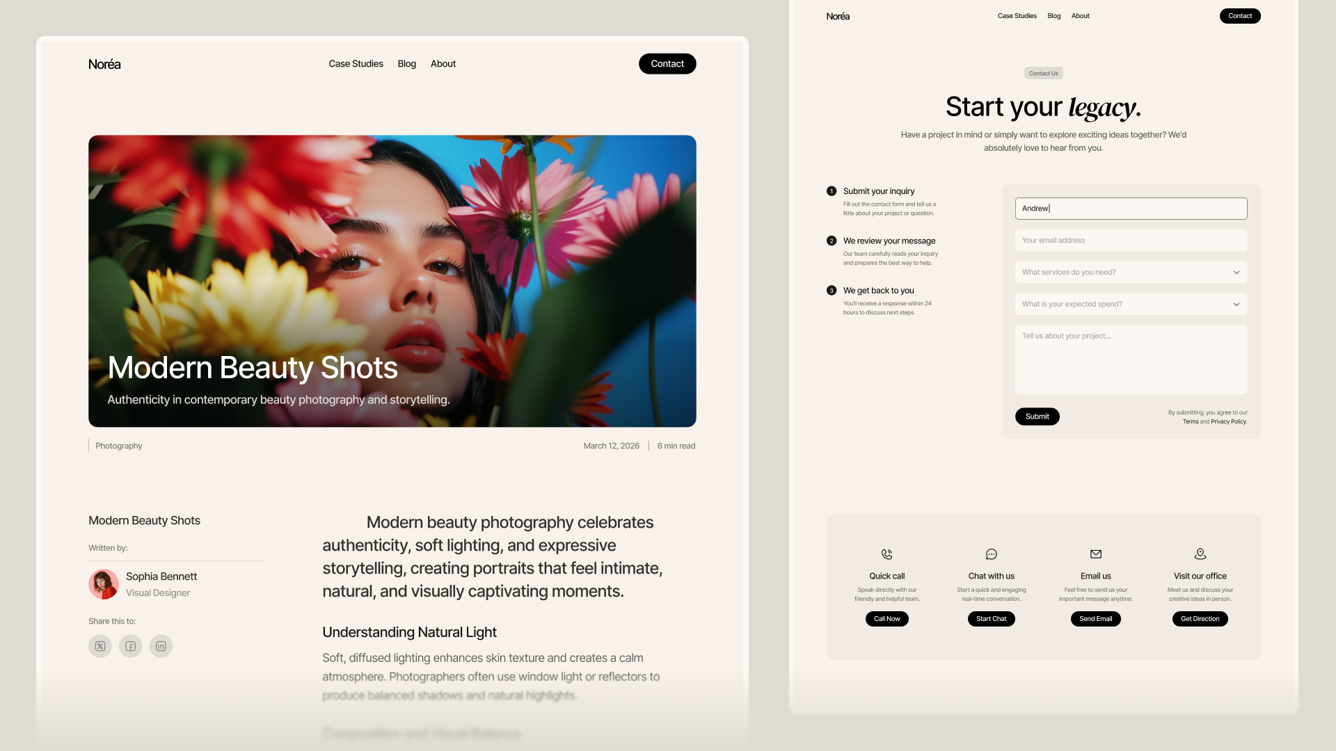Example of Digital Agency Website Design Template
