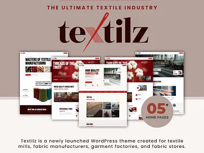 Modern Textile & Fabric Industry Website Design elementor fabricindustry responsivedesign textilewebsite themeforest uiuxdesign woocommerce