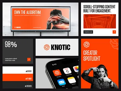 Knotic - Social media marketing brand brand guidelines brand identity brand sign branding graphic design identity logo logo design marketing mobile strategy