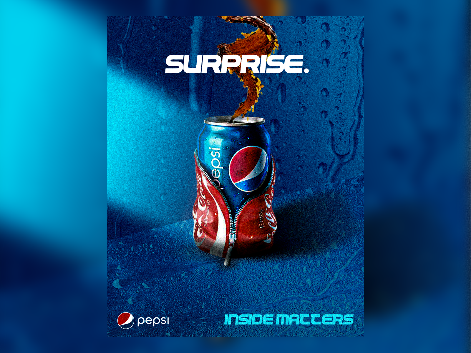 Pepsi Advertise ads ads design advertising advertising design branding coca cola coca cola design design graphic design illustration logo pepsi pepsi design product branding product design vector