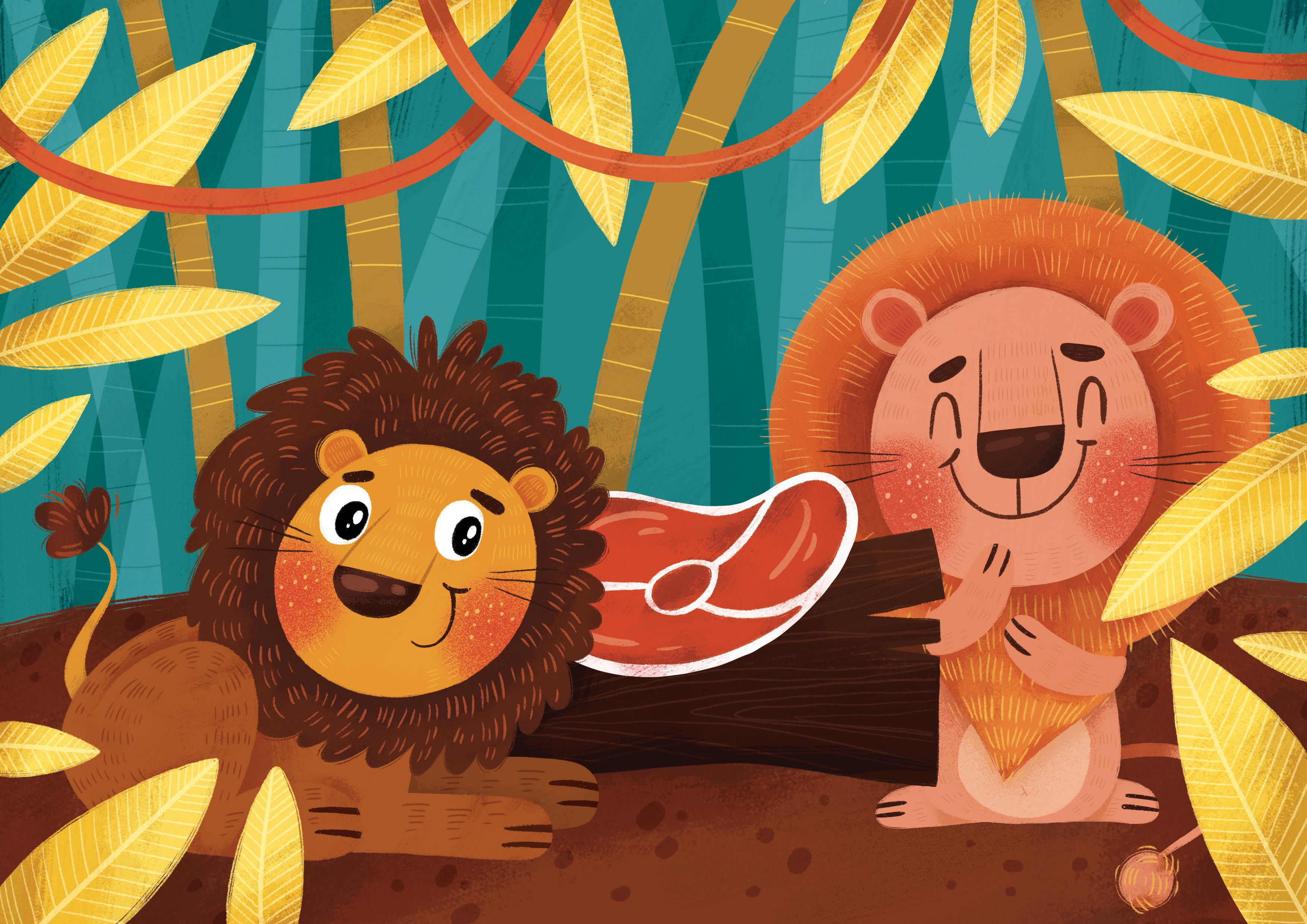 LET'S SHARE | FOR MELODY PUBLISHING, 2020 animals book book illustrator character children childrenillustration design illustration illustrator lion