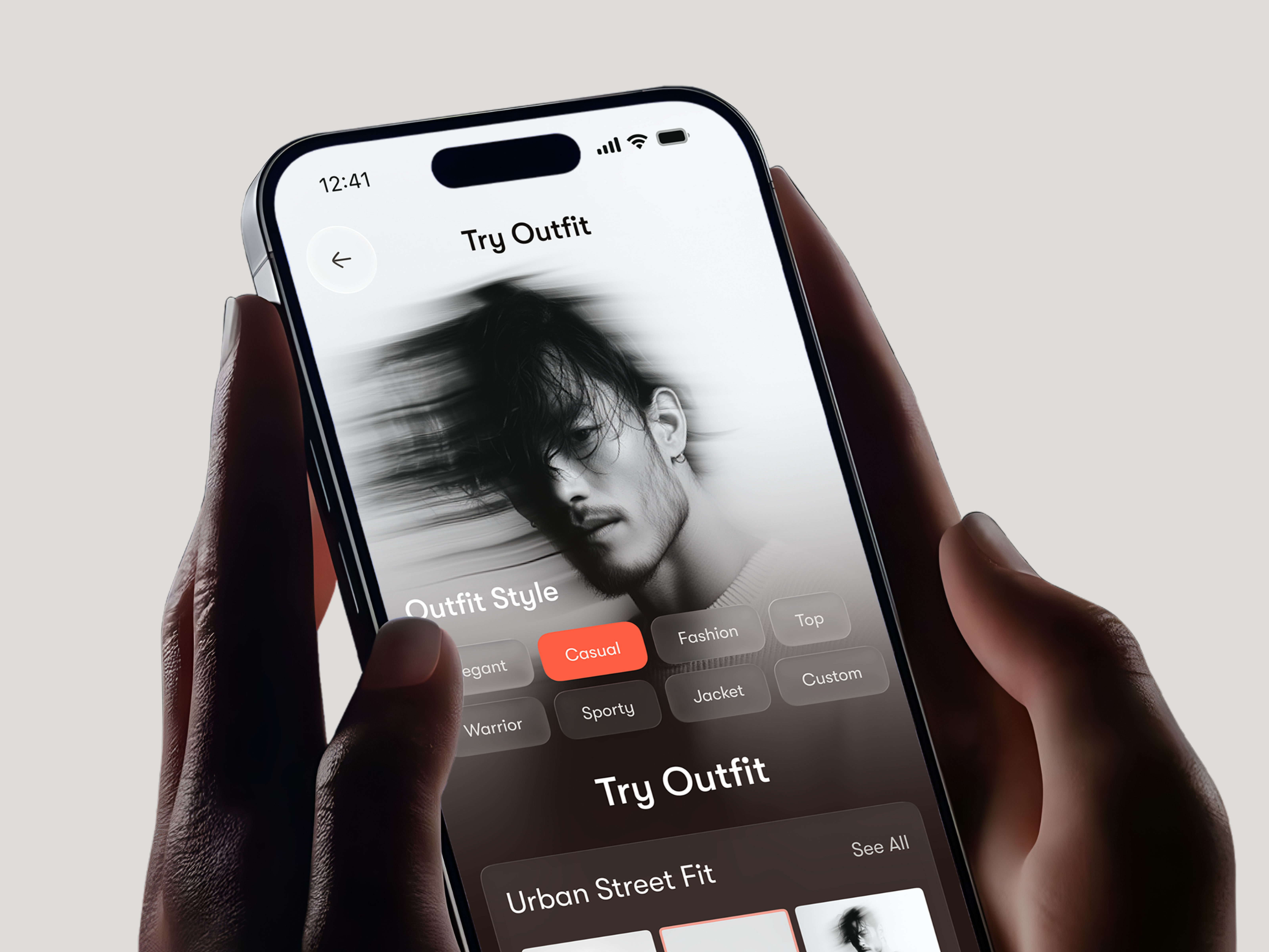 AI Fashion Recommendation App UI ai fashion app design design ecommerce fashion app fashion tech mobile mobile ui outfit app outfit style shopping shopping app user interface uxui web