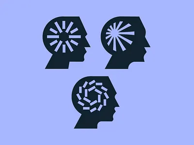 heads branding design esports graphic design head icons illustration logo logotype mascot logo space spark ui vector