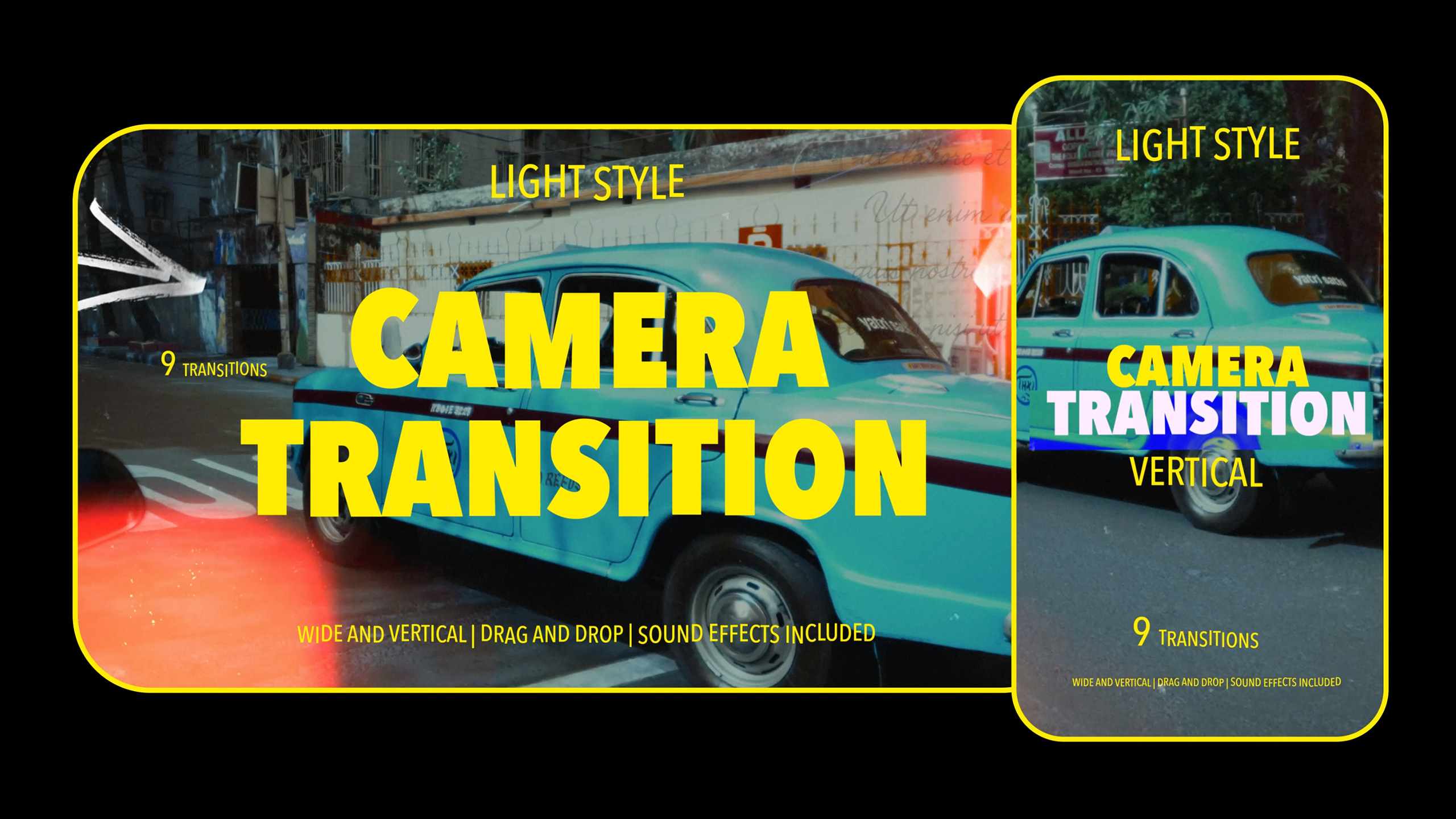 Camera Transitions - Light Style animation motion graphics