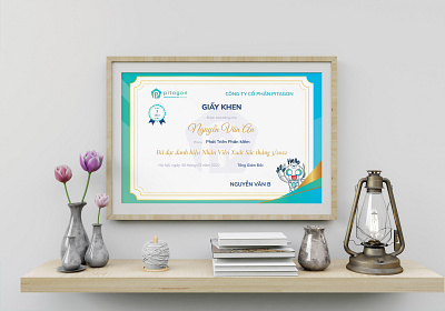 Certificate branding graphic design
