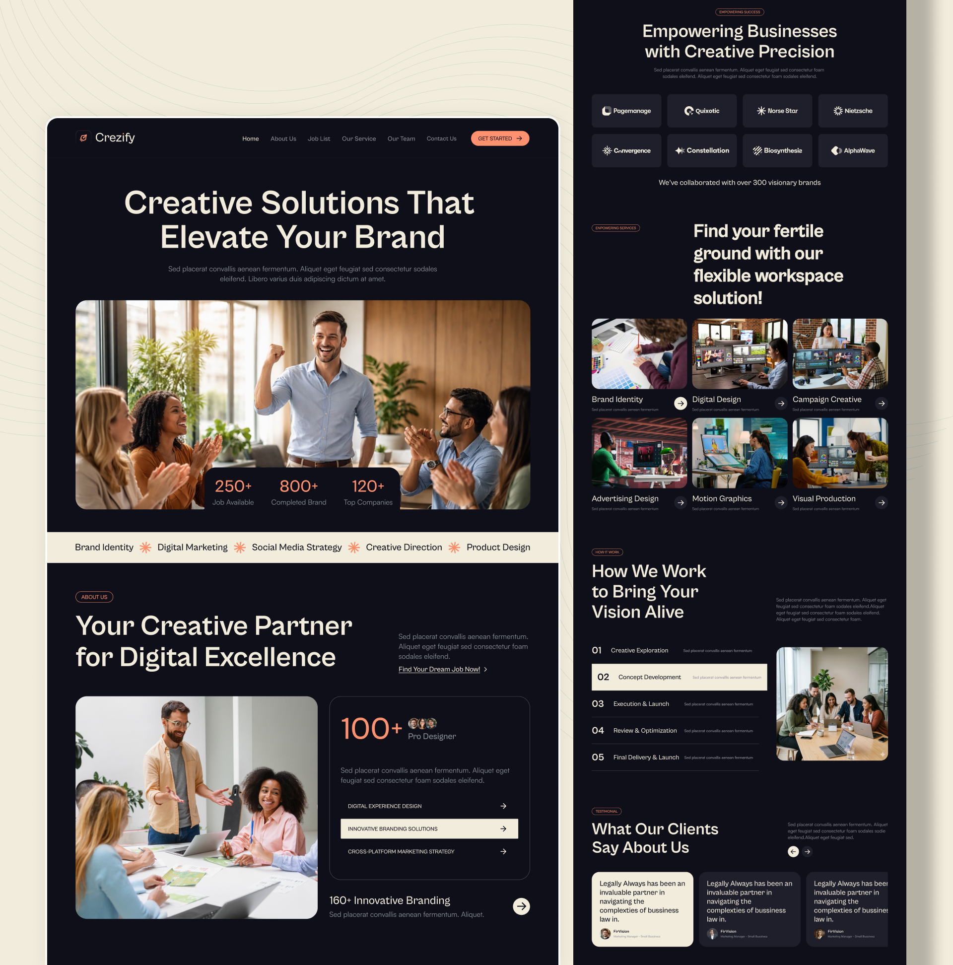 SaaS & Corporate Website Design branding corporatewebsite creativedesign darkui designinspiration designsystem designthinking digitaldesign figmadesign jobportal landingpage saasdesign ui uiux websitedesign
