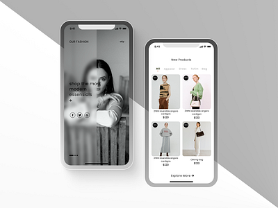 Fashion App app branding design graphic design illustration typography ux