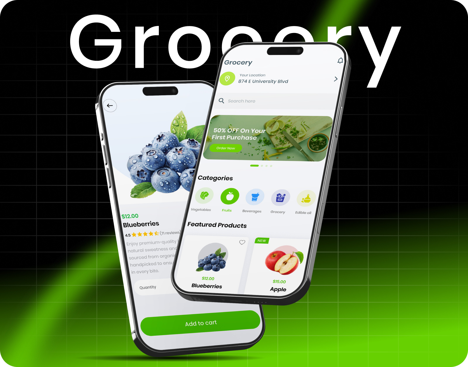 Modern Grocery App UI/UX Design | Seamless Shopping Experience