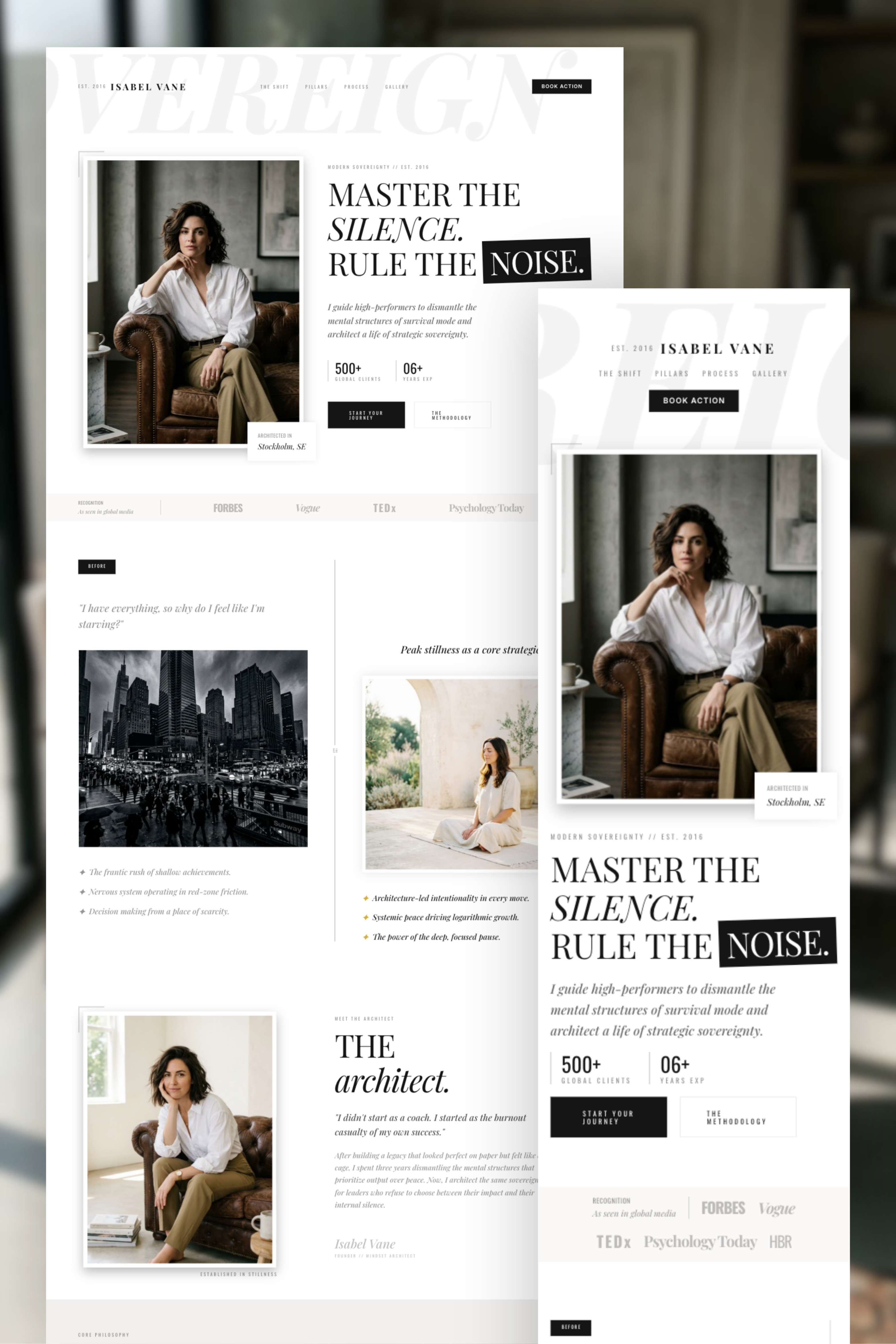 Life Coach Website Template Canva | Mindset Coaching Portfolio