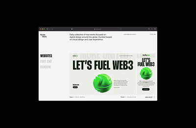 Nicee.work Website Concept clean minimal typography ui ux web design website