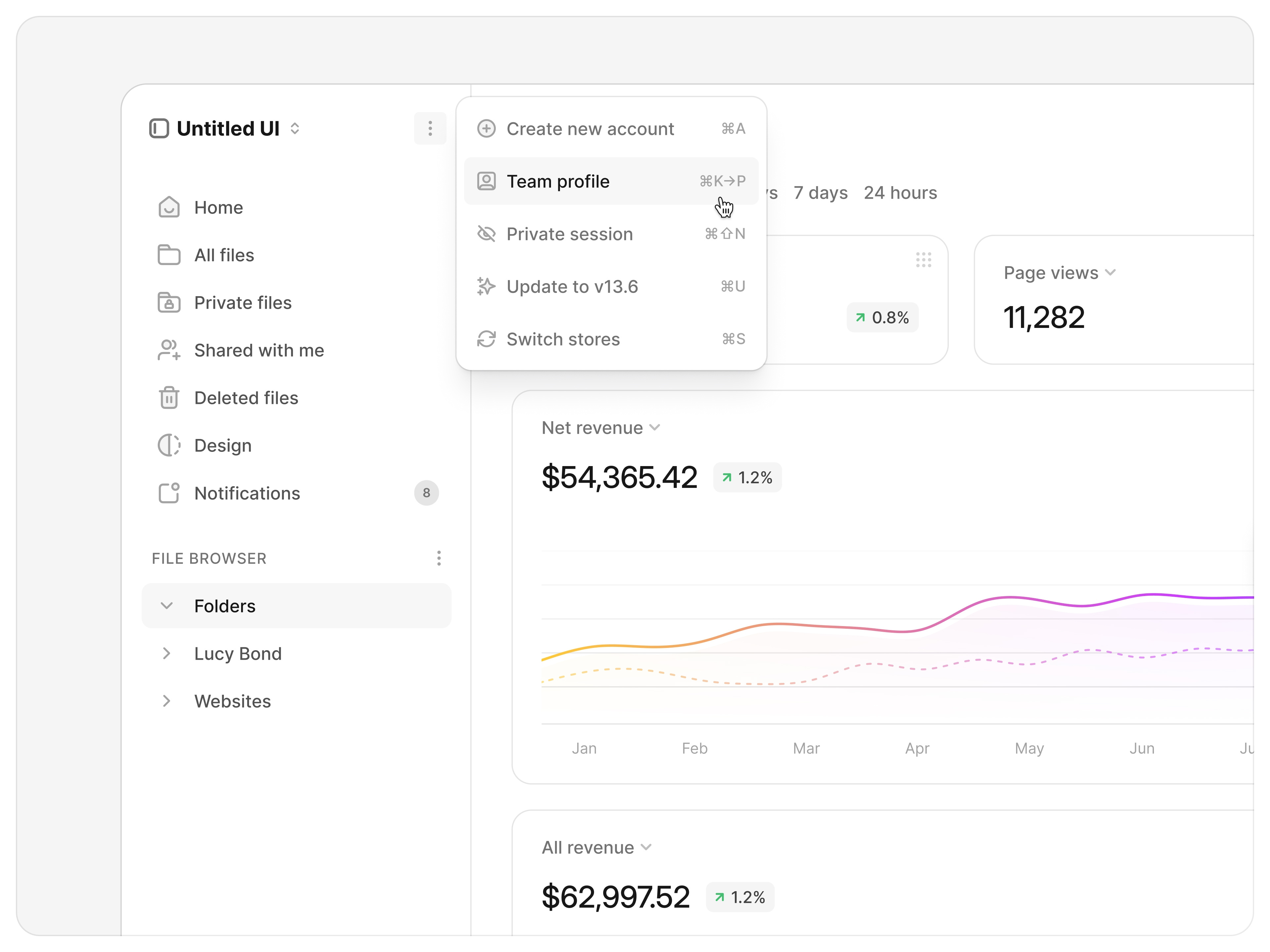 Sidebar menu — Untitled UI