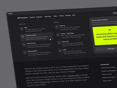 Meganav — Untitled UI header menu meganav nav menu web design