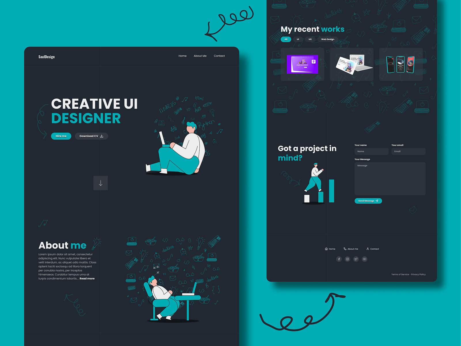 Portfolio Website UI Design by SaulDesign on Dribbble
