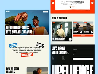Landing Page for Creator Growth Platform design design studio graphic design interface landing landing page ui user experience ux web design website design