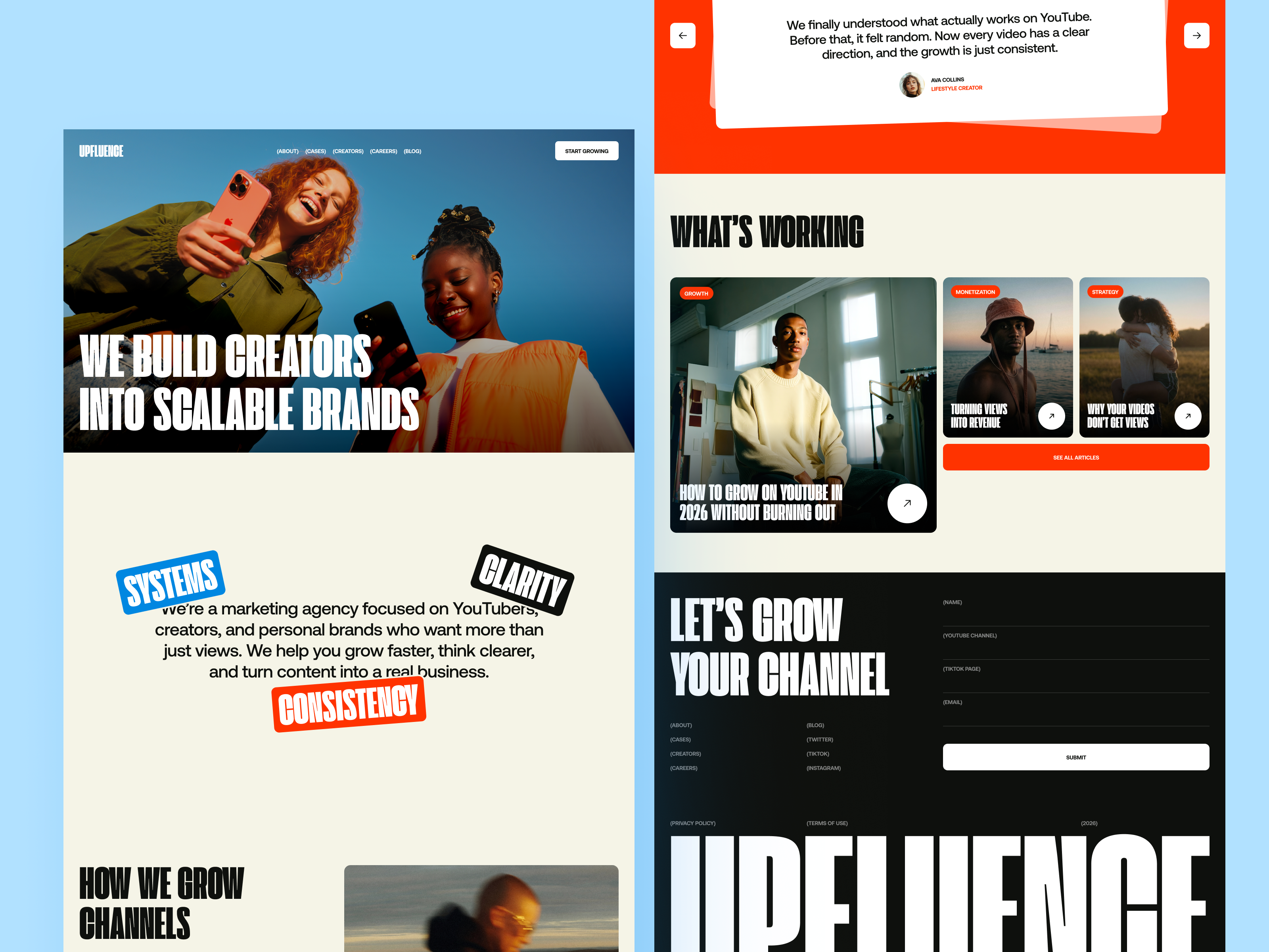 Landing Page for Creator Growth Platform