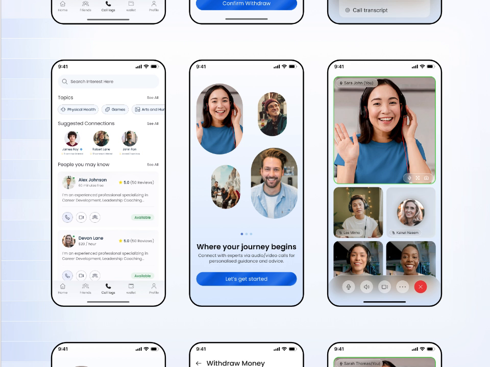 Mobile App Design for an AI-Powered Expert Connection Platform