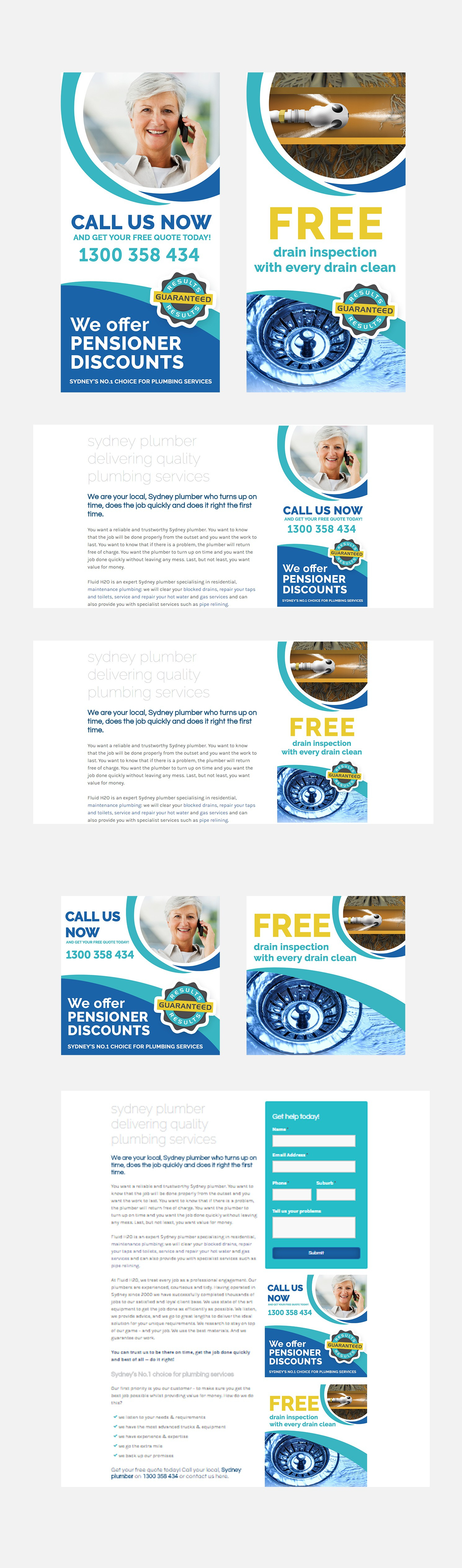 Sydney Plumbing Service — Flyer & Landing Page Design Kit brandidentity conversiondesign design dlcard flyerdesign graphic design landingpagedesign layoutdesign leadgendesign localservicedesign plumbingbranding printdesign smallbusinessdesign