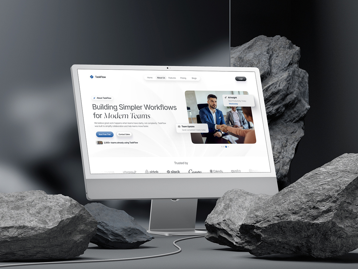 TaskFlow Responsive SaaS About Page Image 3