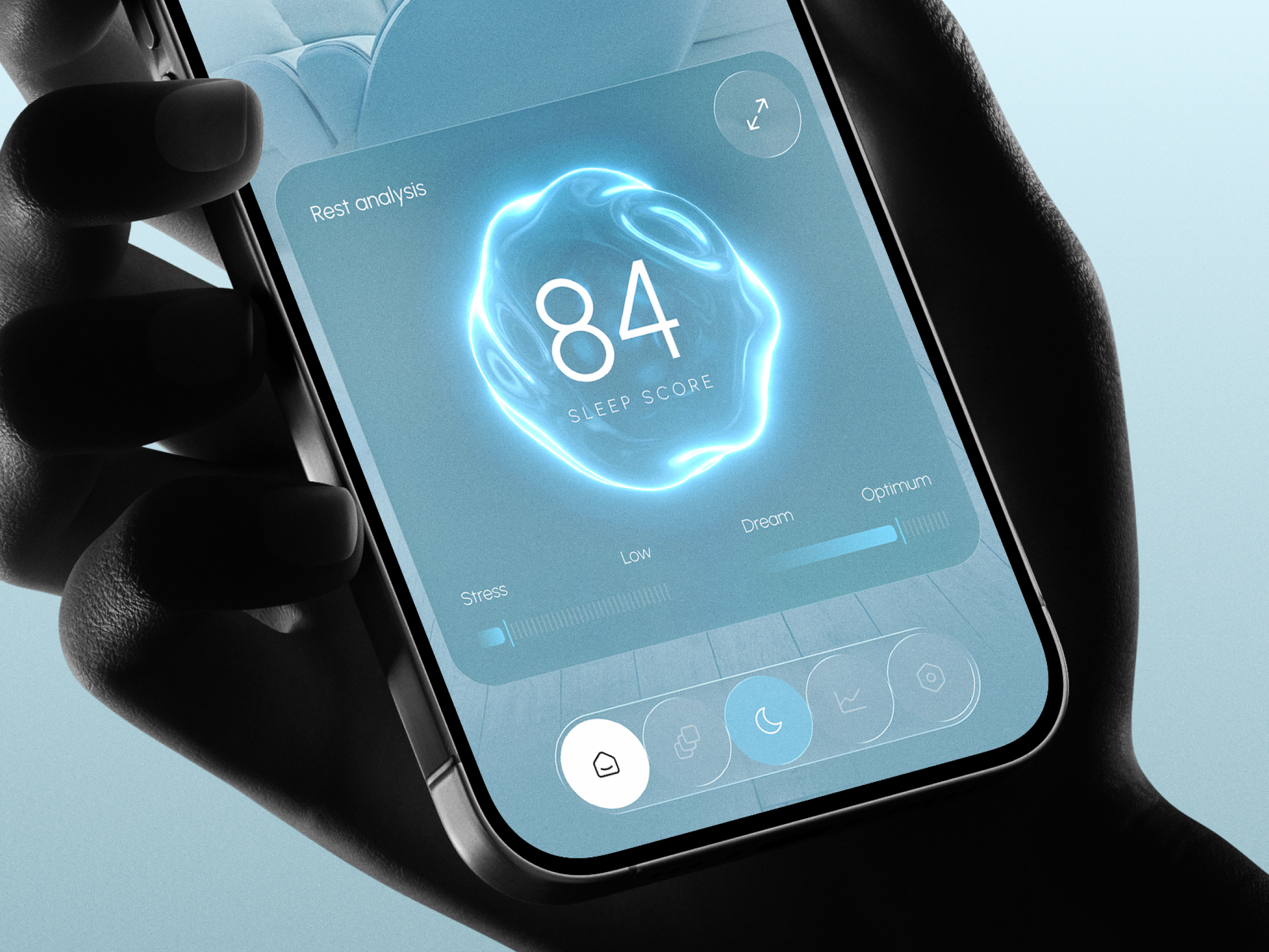 Lunova — Sleep & Recovery App ai analysis app artificial intelligence design inspiration futuristic innovation ios minimalism mobile app product design sleep tech software technology ui design ui mobile ux design wellness app