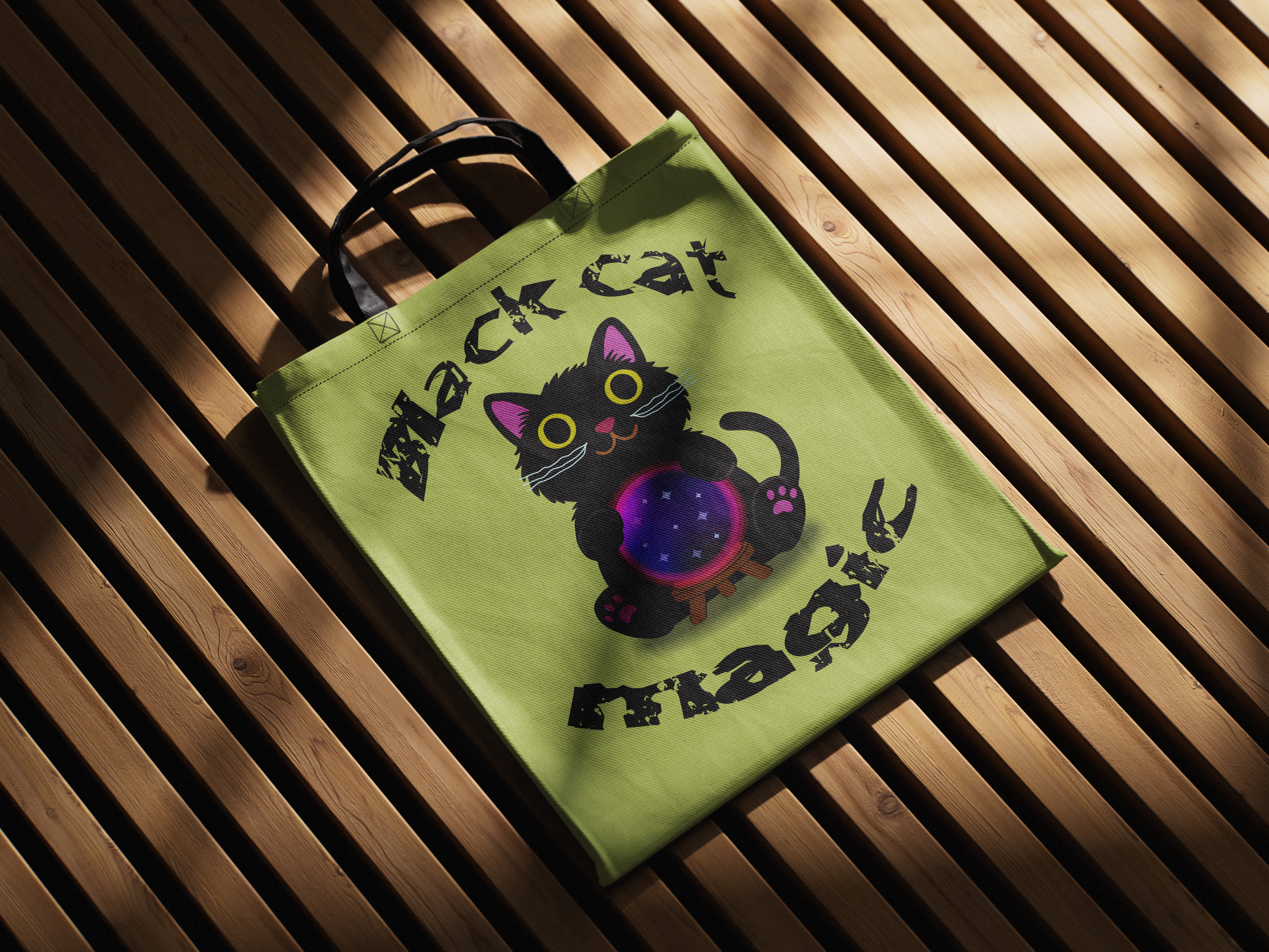 Cat Tote Bag Illustration bagdesign branding customart graphic design illustration merch design nature design product design totebag vector art