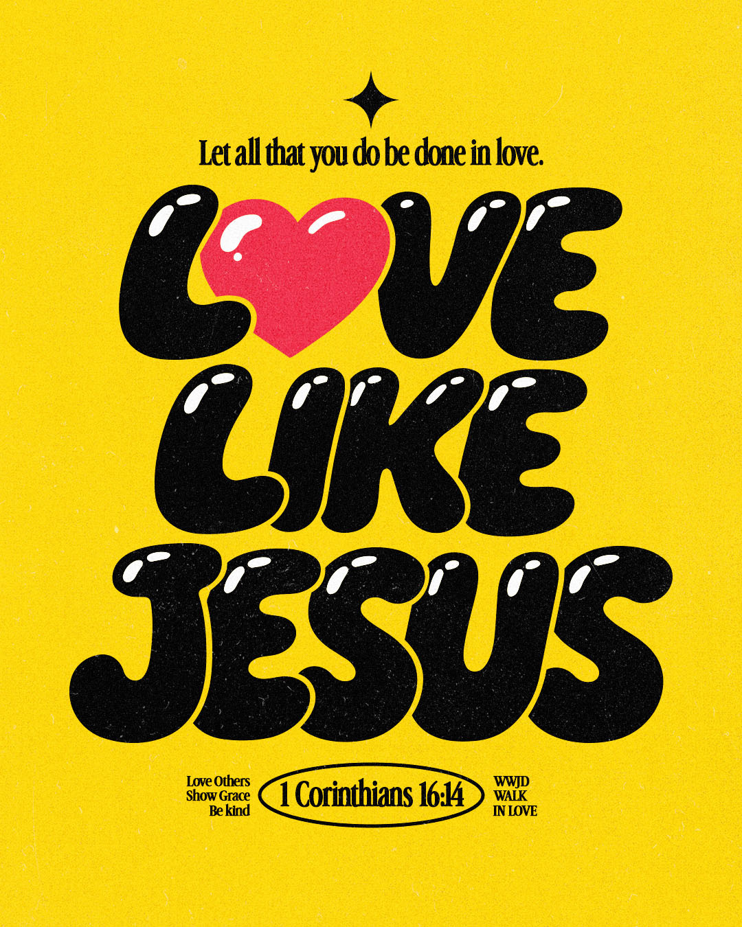 Love like Jesus | Christian Poster christian church editorial design god graphic design jesus poster sermon social media type design