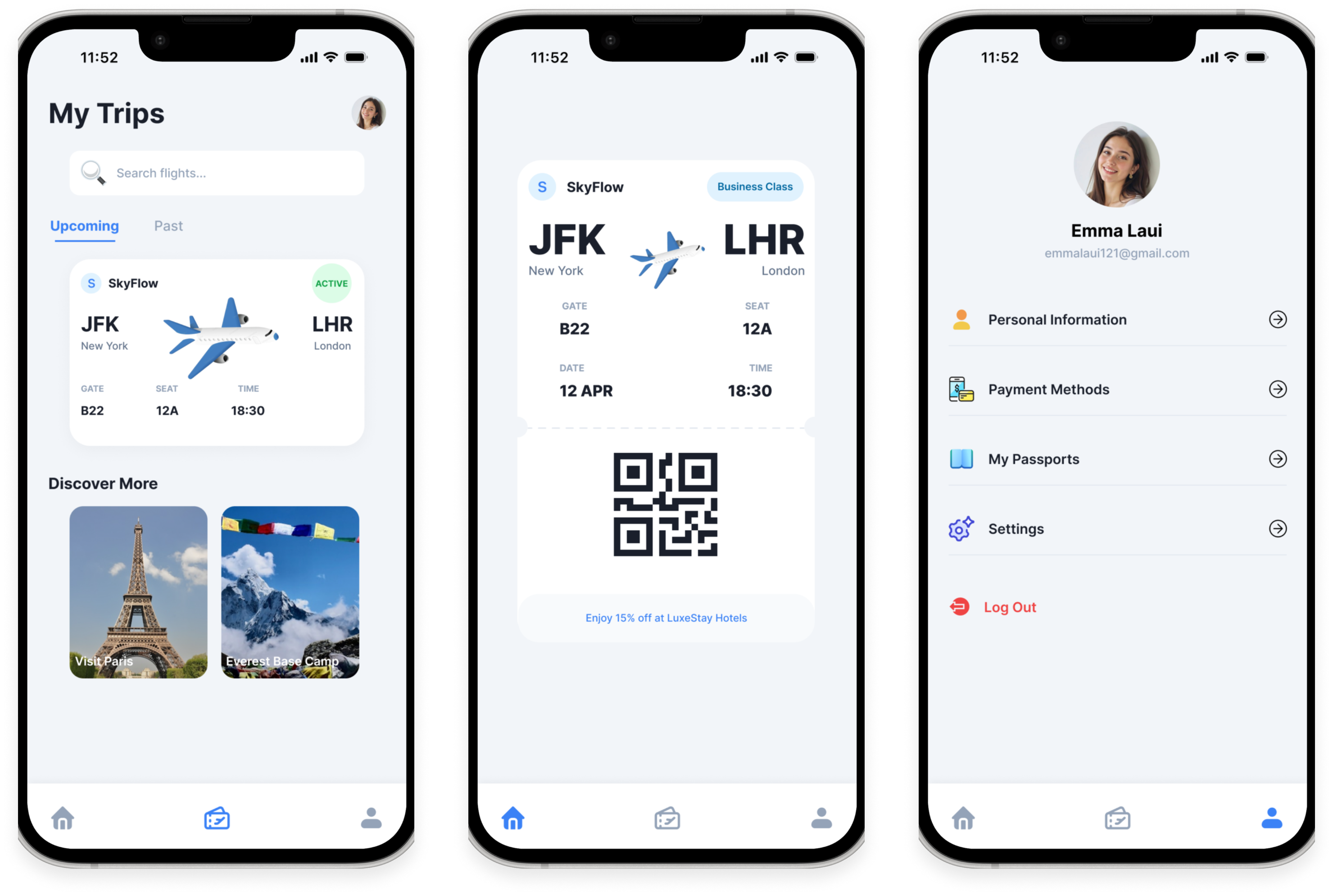 Daily UI #024 - Boarding Pass & Travel App ️ by Ghyalpo Lama on Dribbble