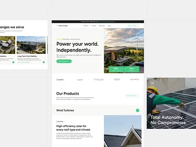 Renewable Energy - UI/UX Design b2b design eco tech electricity energy figma green green energy landing page power product design renewable energy solar tech ui ux web design website
