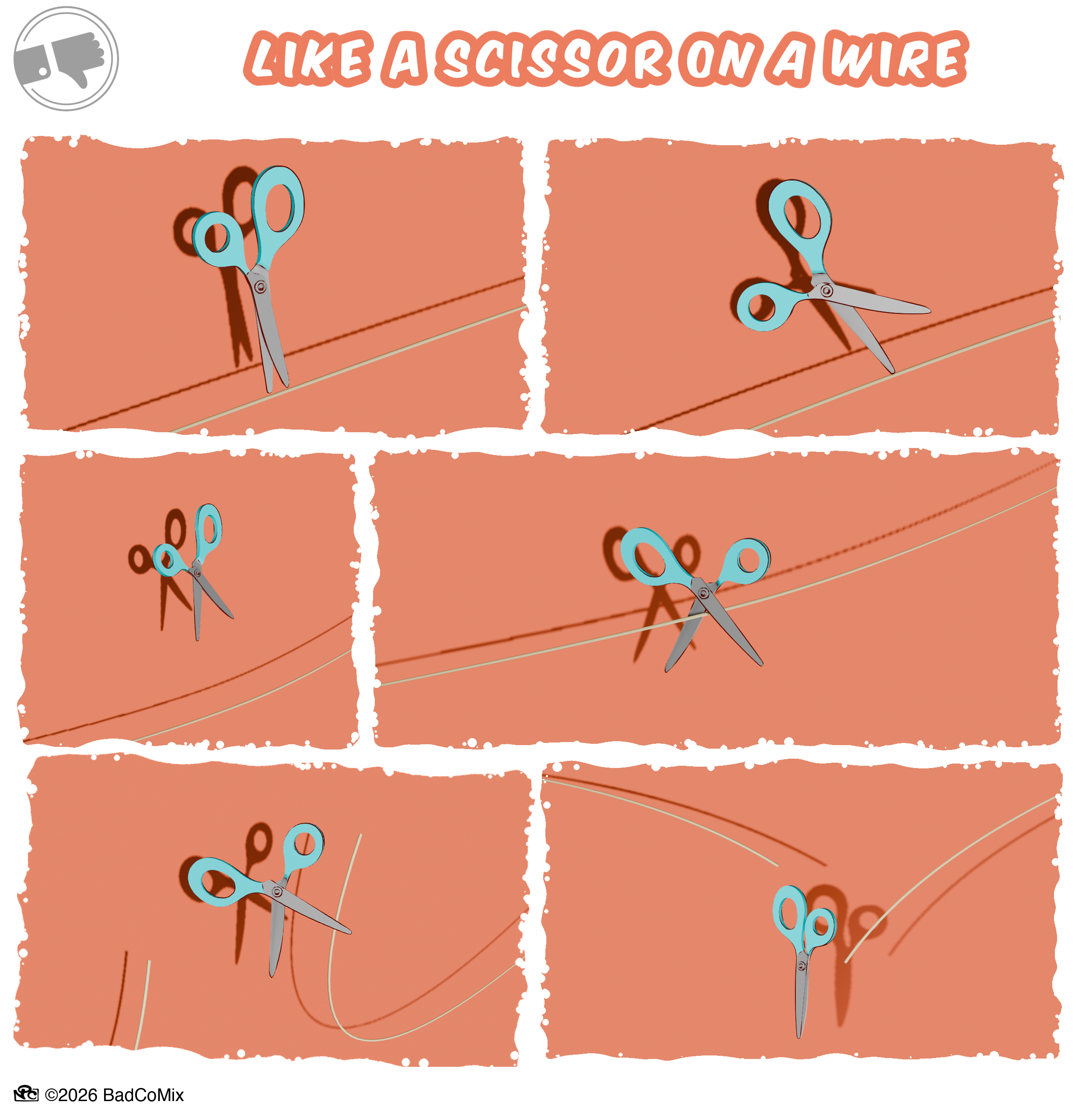 scissor on a wire