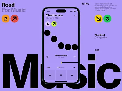 Music Play ai dashboard design homepage illustration interface ios iphone map metro minimal mobile music ny os video