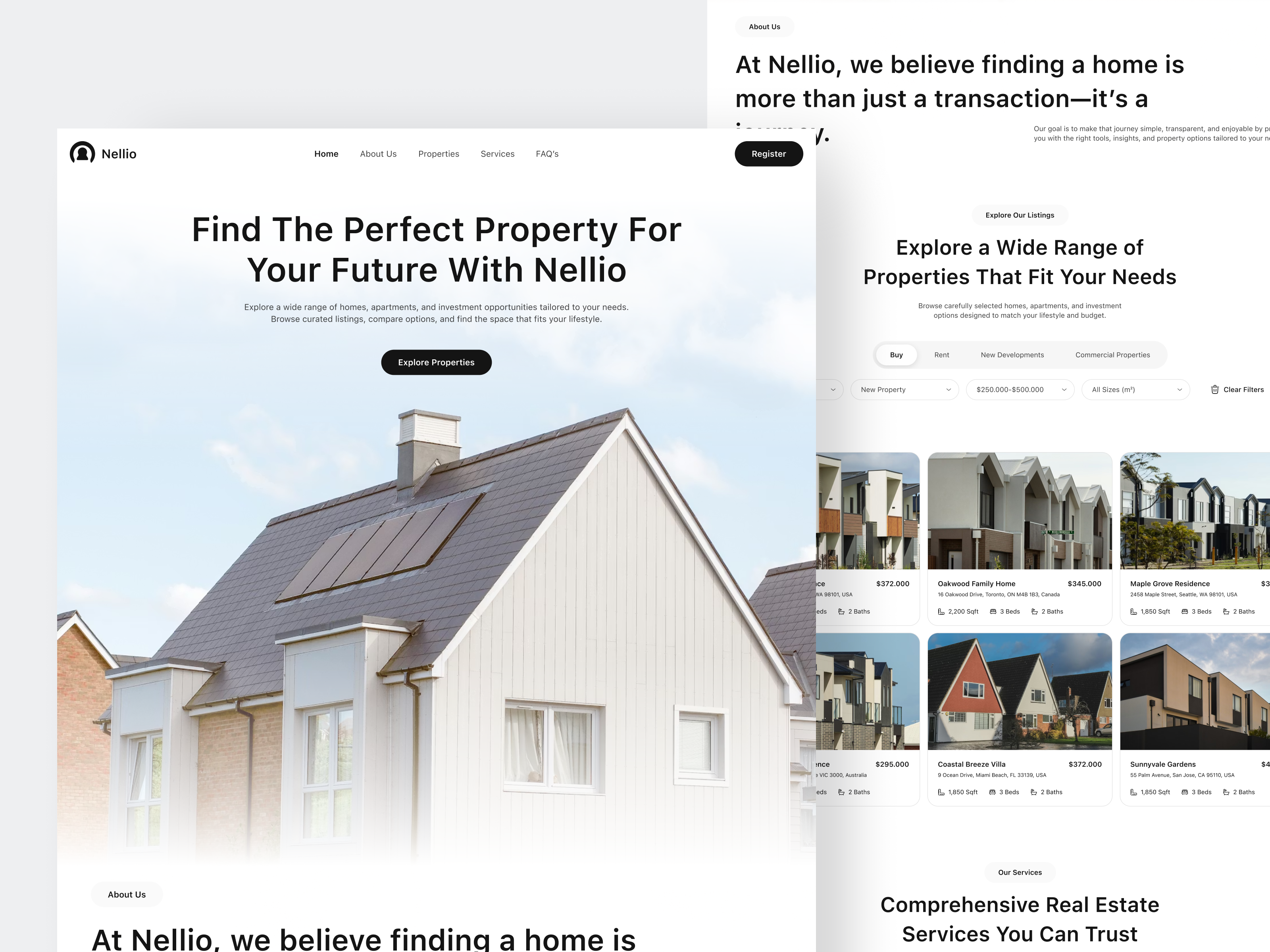 Real Estate Landing Page Exploration