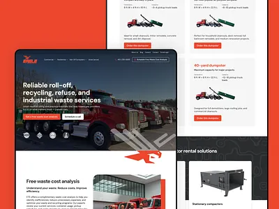 Eagle Transfer Services — Waste Management Website Redesign businesswebsite creative designagency figma freelance landingpage modernui nocode responsive uidesign uxdesign webdesign webdesigner webdevelopment webflow