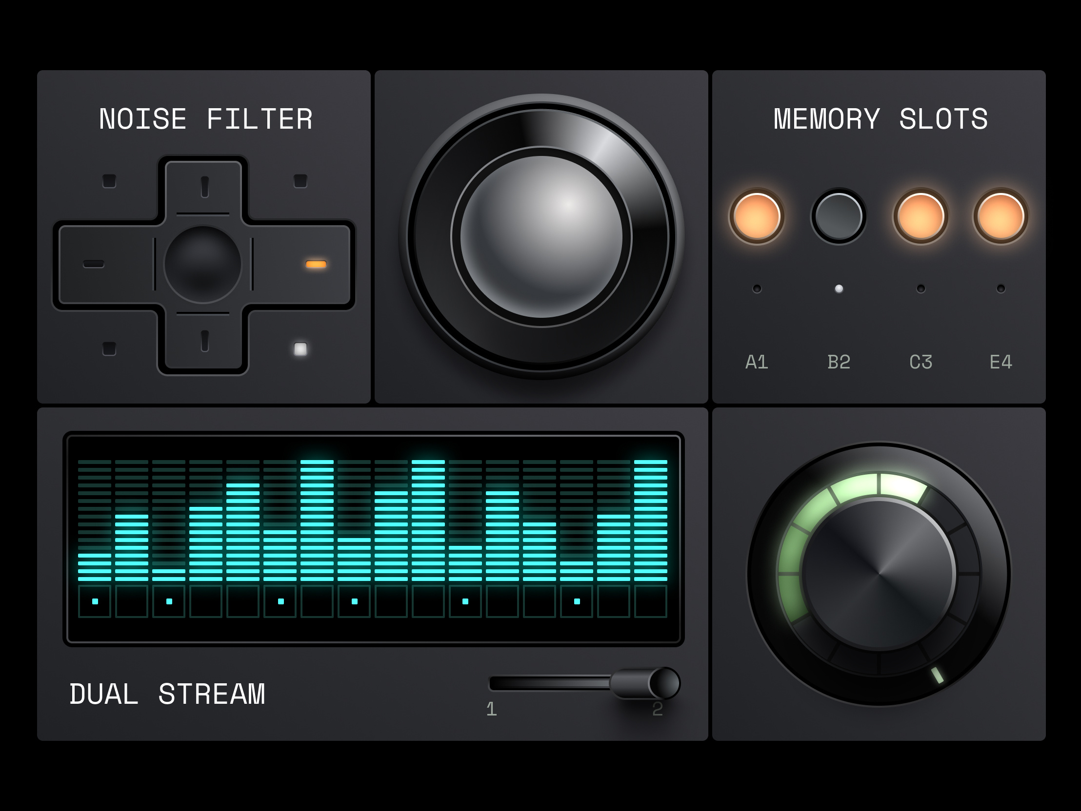 Retro Futuristic Control Panel UI Vol. 3